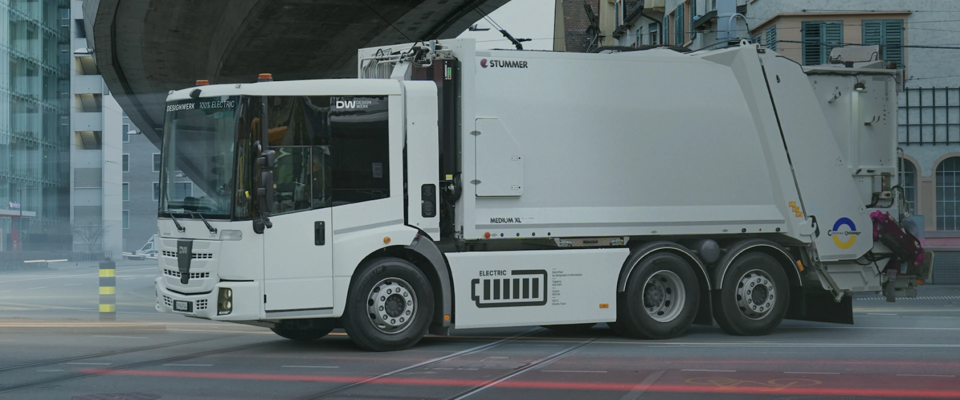 Ein Abfallsammelfahrzeug.